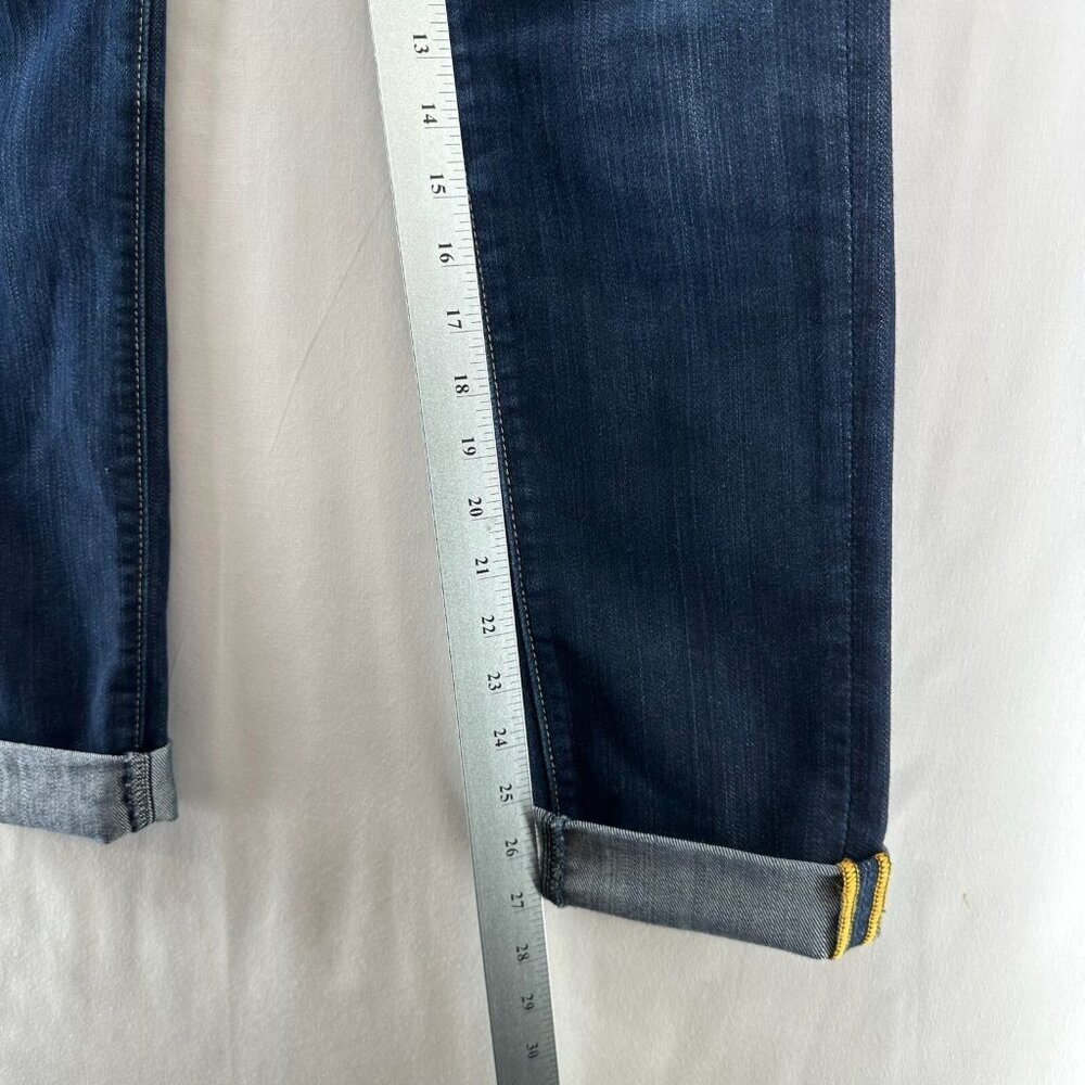 Fidelity Jeans Womens Sz 28 Skinny Ankle Cuffed Dark Washed Denim Blue - Picture 12 of 12
